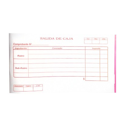 Formulario Salida de Caja en $ (Pesos)