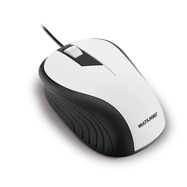 Mouse USB Engomado Blanco 1200 DPI Multilaser MO224 