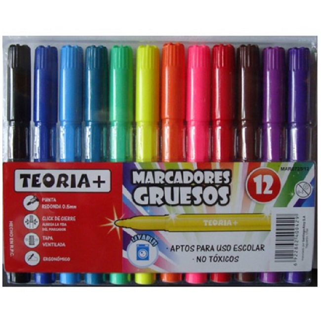 Marcadores Gruesos x12 Teoría+ 