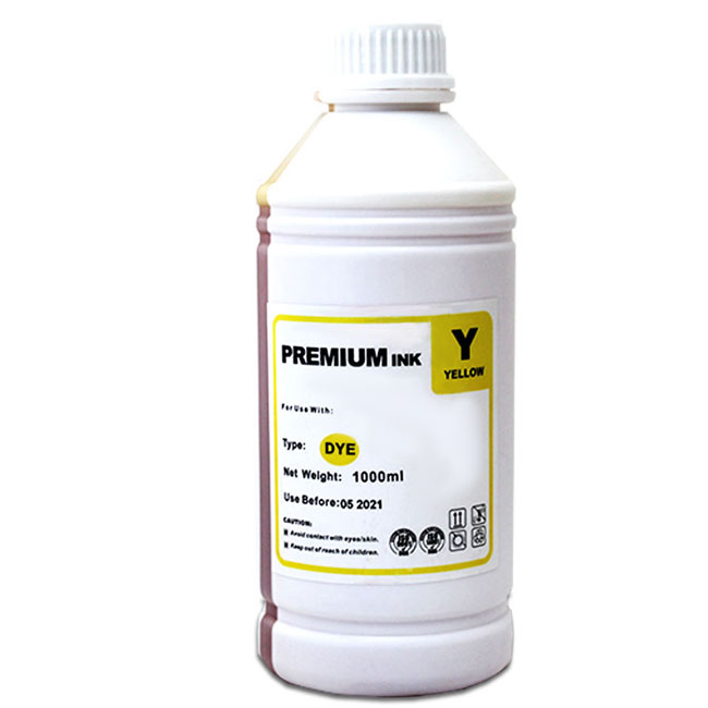 Tinta Universal para Impresoras Sistema Continuo 1 Litro Amarillo Compatible