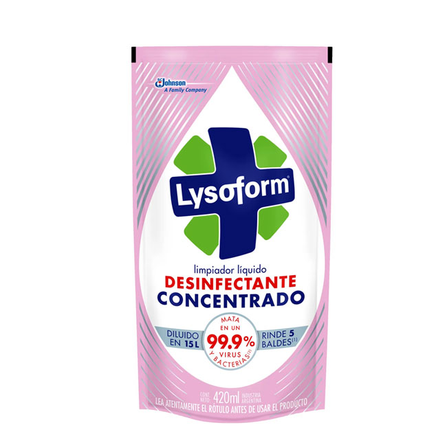 Limpiador liquido concentrado 420ml Lysoform