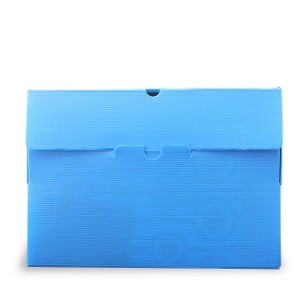 Caja archivo plástica 13cm Azul Polibras