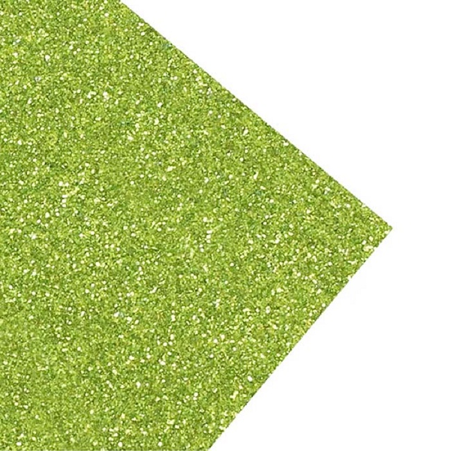 Goma Eva Verde Claro con Brillantina Lámina 60x40cm