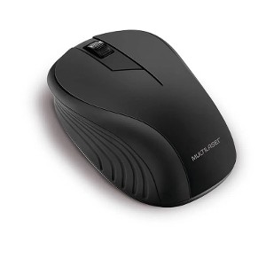 Mouse Inalámbrico Engomado Negro 1200 DPI Multilaser MO212