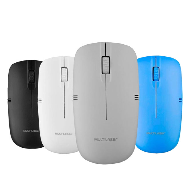 Mouse Inalámbrico Plata 1200 DPI Multilaser MO287