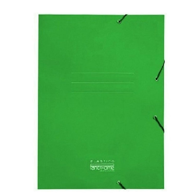 Carpeta Plastificada con Elástico Oficio Verde Pancrhome