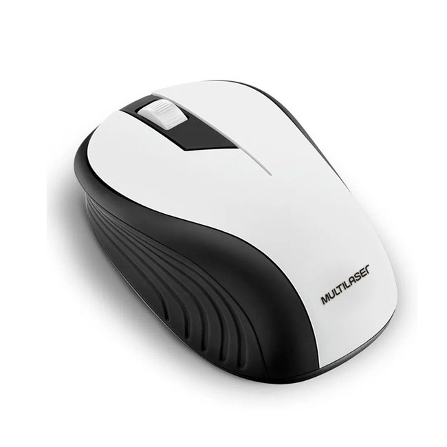 Mouse Inalámbrico Engomado Blanco 1200 DPI Multilaser MO216