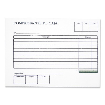 Formulario Comprobante de Caja 