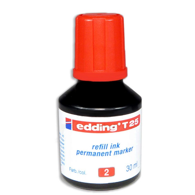 Tinta Para Marcador Permanente Rojo Edding 