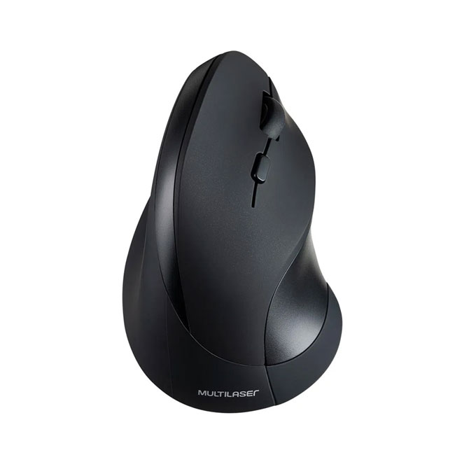 Mouse Inalámbrico Ergonómico Negro 1600 DPI Multilaser MO284