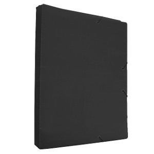 Carpeta Oficio 30mm negra con Elástico Polibras