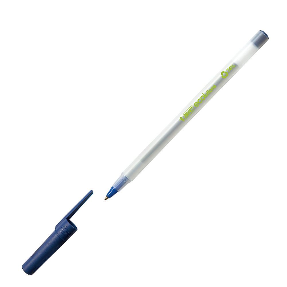 Lapicera Round Eco Stic Azul Bic