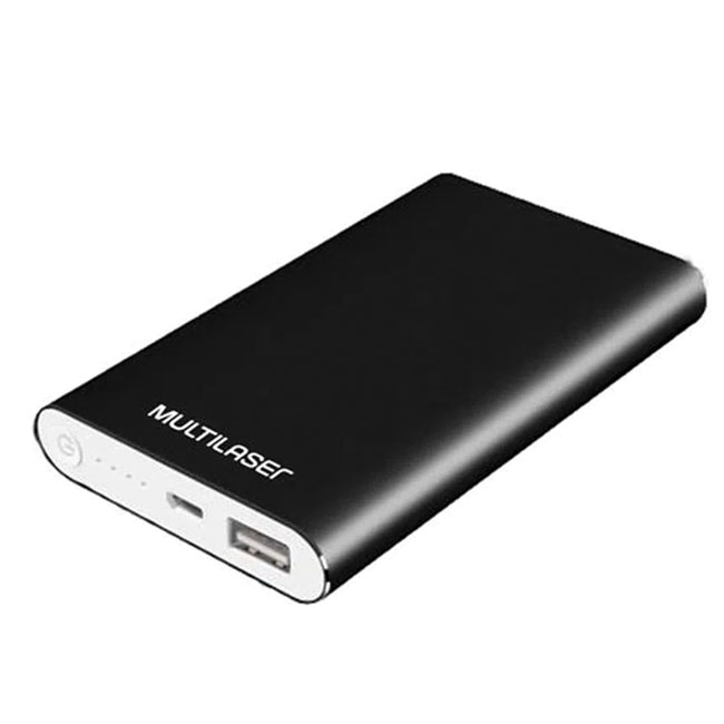 Power Bank Cargador USB Negro 8.000mAh Multilaser CB132