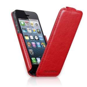 Funda Dausen para iPhone 5/5S Flip Case Roja TR-RI917