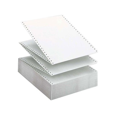 Papel Fanfold liso con desborde 25 x 12cm 