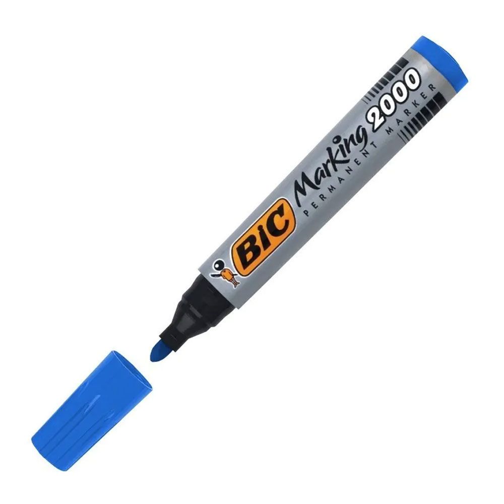 Marcador Permanente Grueso Azul Bic Marking