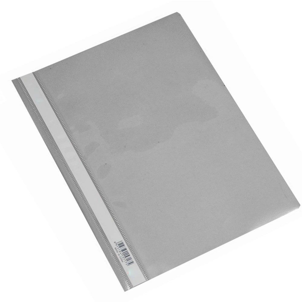 Carpeta Tapa Transparente Oficio Gris Teoria+