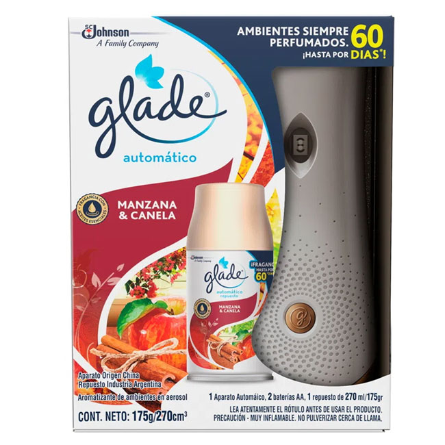 Aromatizante Automático + Repuesto Manzana & Canela Glade