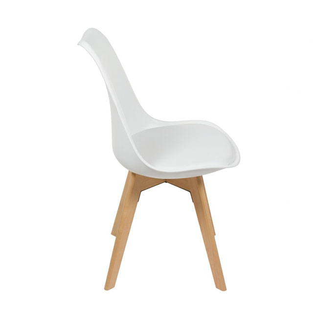 Silla Donna Eames Acolchonada Blanca