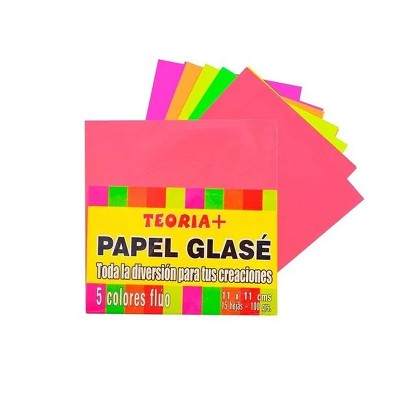 Papel Glasé Flúo 15 Hojas Teoria+