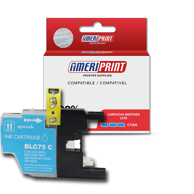 Cartucho Compatible Brother LC-75 Cyan MFC-J430W