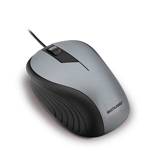 Mouse USB Engomado Plata 1200 DPI Multilaser MO225