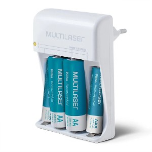 Cargador De Pilas AA/AAA Con 2 AA Y 2 AAA  Multilaser CB045