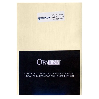 Papel Opalina Telada Crema A4 225 grs x100 hojas