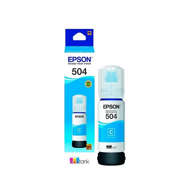 Botella de Tinta Epson T504 Cyan