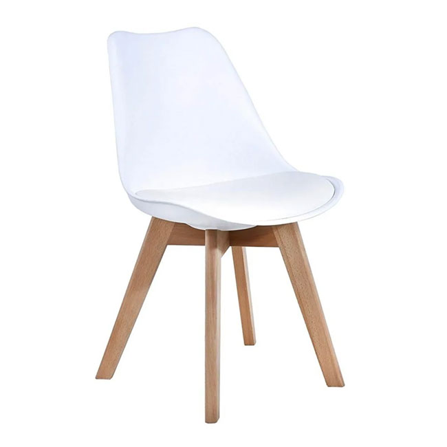 Silla Donna Eames Acolchonada Blanca