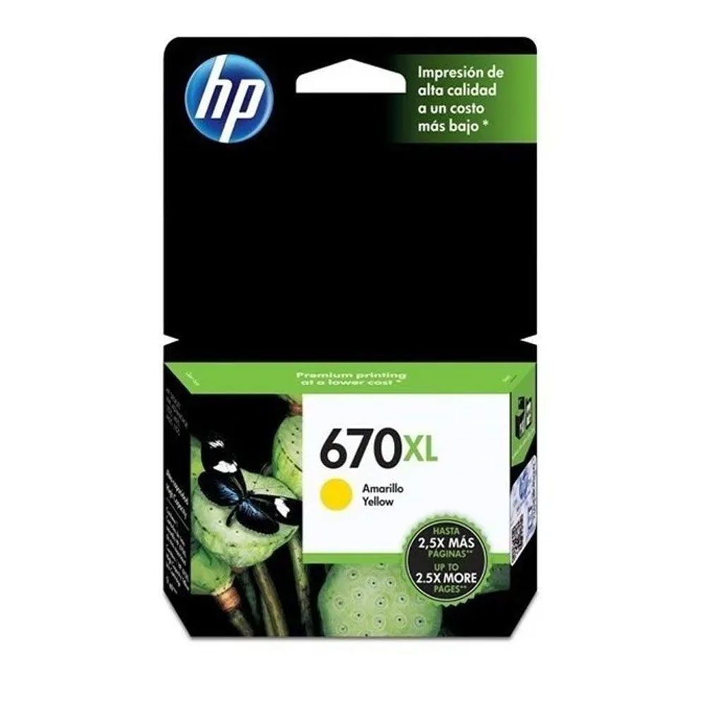 Cartucho Original HP 670XL Amarillo 3525 4615 5525