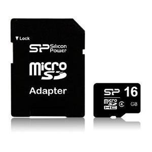 Memoria Micro SDHC 16GB C4 con Adaptador SD Silicon Power