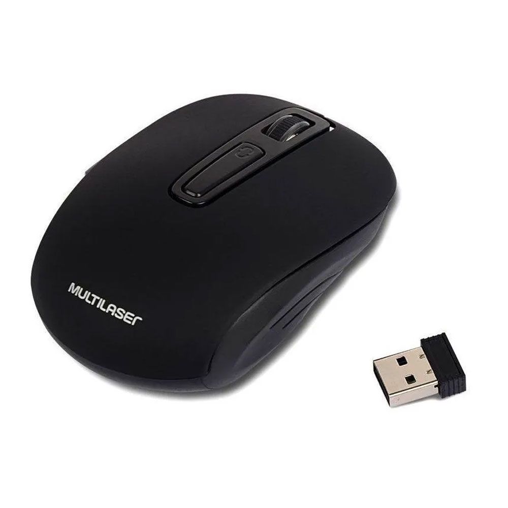 Mouse Inalámbrico Recargable Multilaser Mo277 Negro