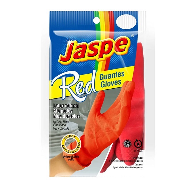 Guantes de Latex L Red Jaspe 