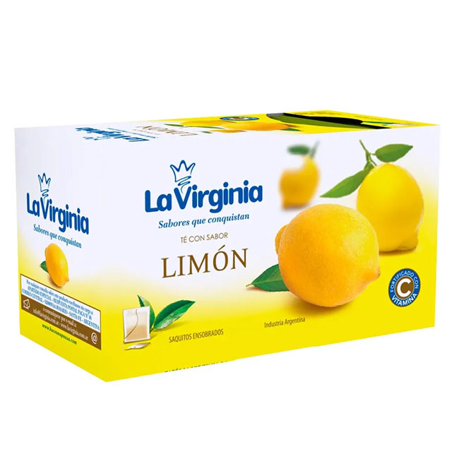 Té Limón La Virginia x100 saquitos de 2g 