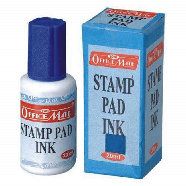 Tinta Para Sello Azul 20ml Office Mate