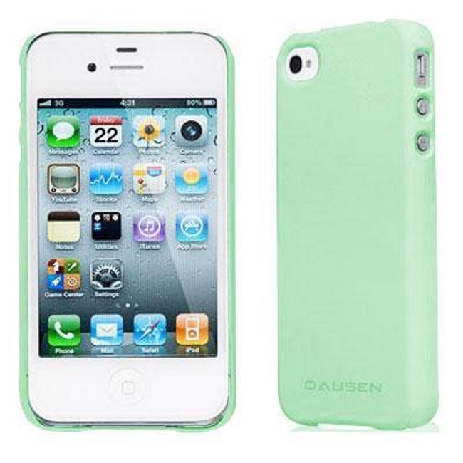 Funda Dausen para iPhone 4/4S de Goma Verde