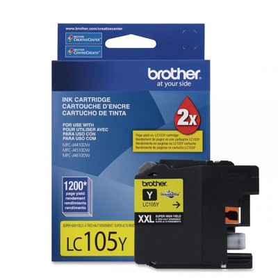 Cartucho Original Brother LC 105 Amarillo MFC J4310 6520