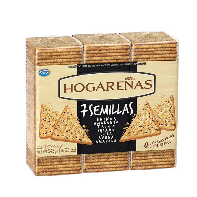 Galletas 7 Semillas Hogareñas 534g Arcor
