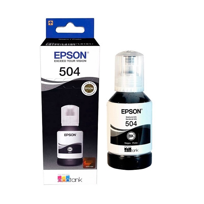 Botella de Tinta Epson T504 Negro