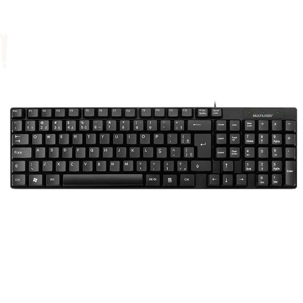 Teclado USB Basic Slim Multilaser TC193
