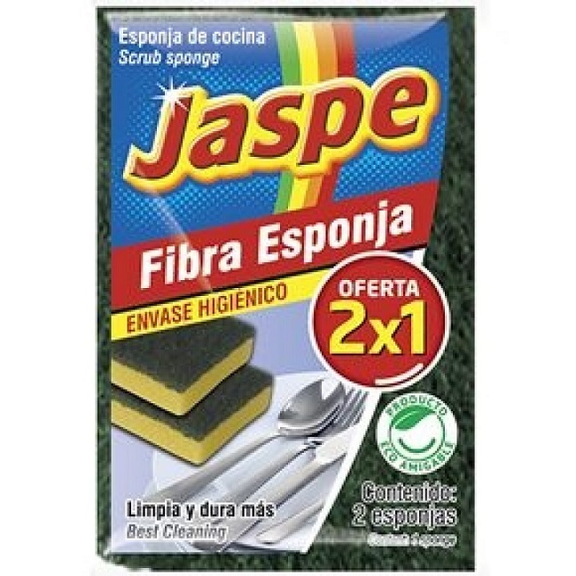 Esponja de Fibra Para Cocina x2 Jaspe