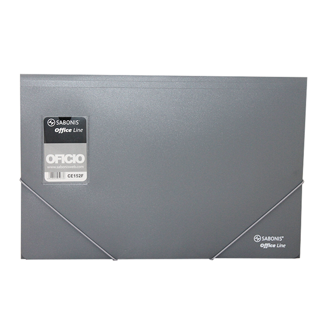 Carpeta Oficio PVC Gris Sabonis CE152F