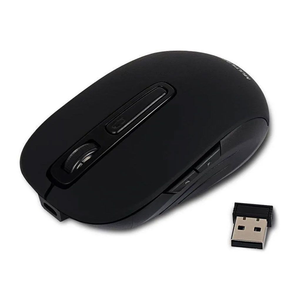 Mouse Inalámbrico Recargable Multilaser Mo277 Negro