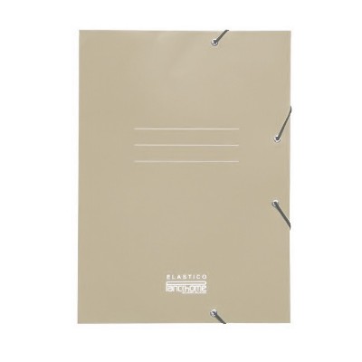 Carpeta Reciclada con Elástico Oficio Beige Pancrhome