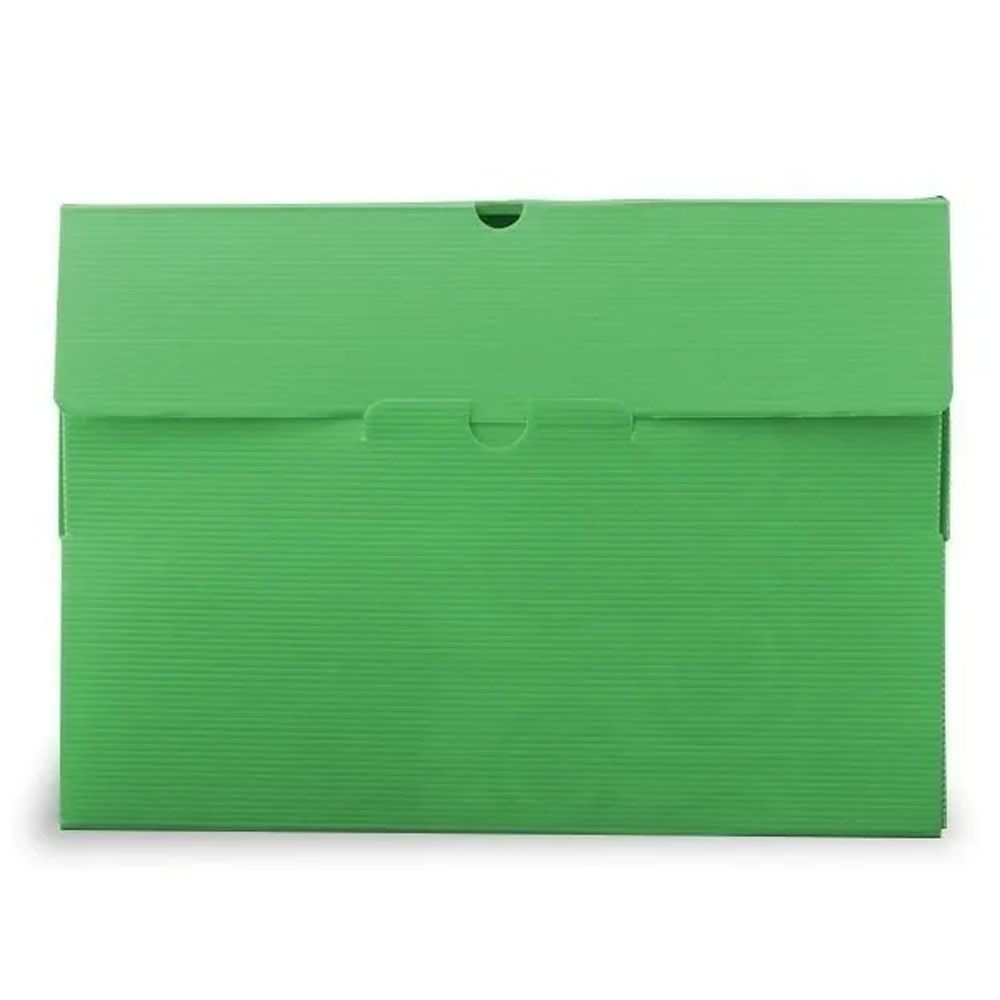 Caja archivo plástica 13cm Verde Polibras