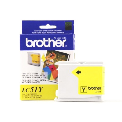 Cartucho Original Brother LC 51 Amarillo DCP 130 230 330 