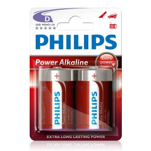 Pila  Alcalina D Philips x2