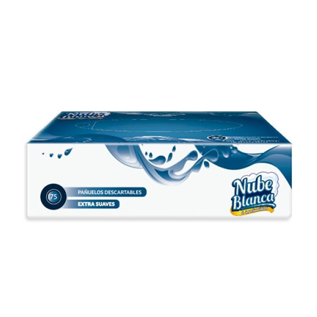 Pañuelos Descartables Cubo X75 Nube Blanca