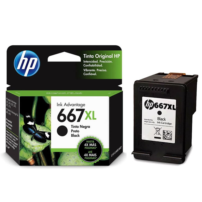 Cartucho Original Hp 667 XL Negro 2375 2775 2776 